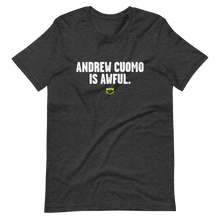 Load image into Gallery viewer, Andrew Cuomo is Awful T-Shirt