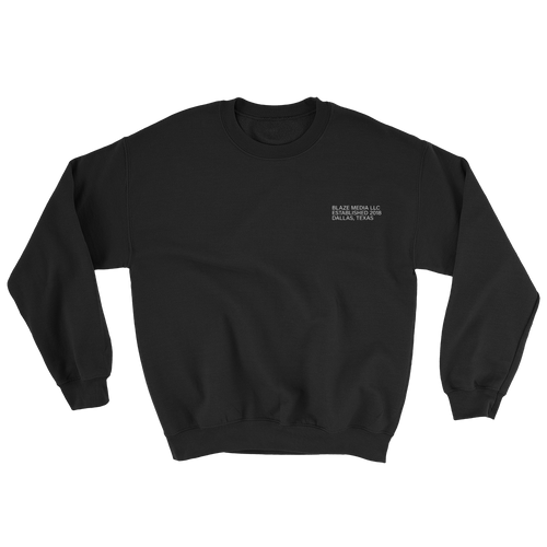 Blaze Media LLC Black Crewneck Sweatshirt