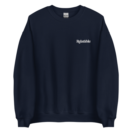 Relatable Embroidered Sweatshirt (Navy)