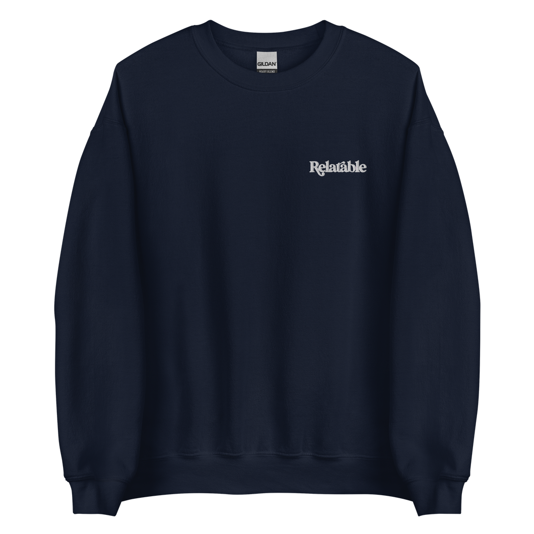 Relatable Embroidered Sweatshirt (Navy) – Blaze Media Shop Relatable Embroidered Sweatshirt (Navy) – Blaze Media Shop