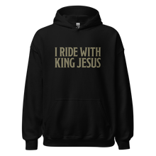 Load image into Gallery viewer, I Ride With King Jesus Hoodie (Black)