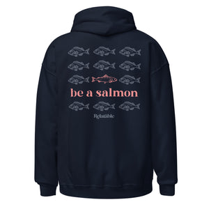 Be A Salmon Hoodie (Navy)